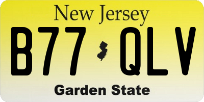 NJ license plate B77QLV