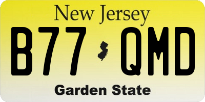NJ license plate B77QMD