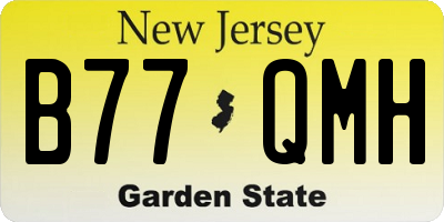 NJ license plate B77QMH