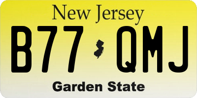 NJ license plate B77QMJ