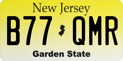 NJ license plate B77QMR
