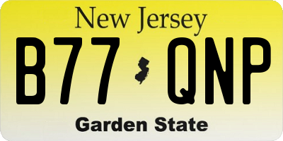 NJ license plate B77QNP