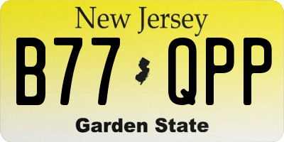 NJ license plate B77QPP