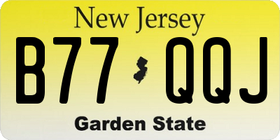 NJ license plate B77QQJ