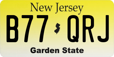 NJ license plate B77QRJ