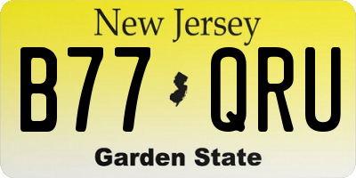 NJ license plate B77QRU