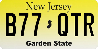 NJ license plate B77QTR
