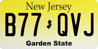NJ license plate B77QVJ