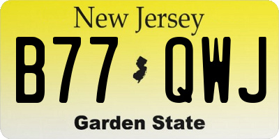 NJ license plate B77QWJ