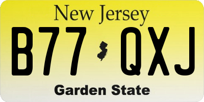 NJ license plate B77QXJ