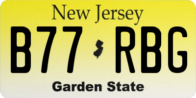NJ license plate B77RBG