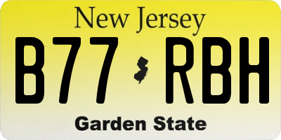 NJ license plate B77RBH