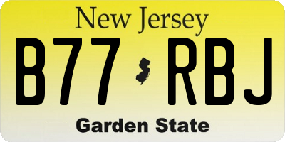 NJ license plate B77RBJ