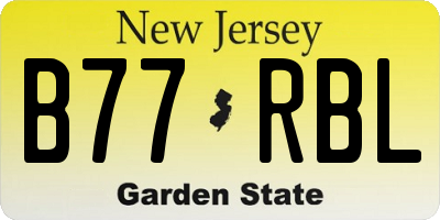 NJ license plate B77RBL