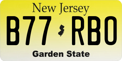 NJ license plate B77RBO