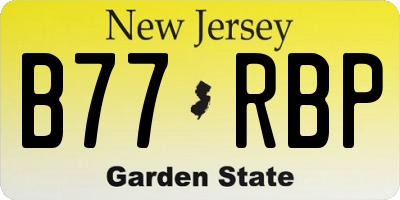NJ license plate B77RBP