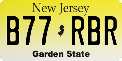 NJ license plate B77RBR