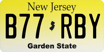 NJ license plate B77RBY