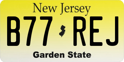 NJ license plate B77REJ