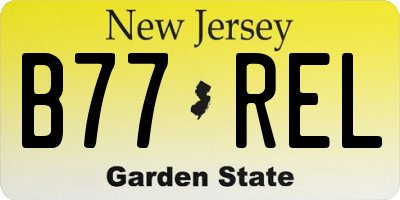 NJ license plate B77REL