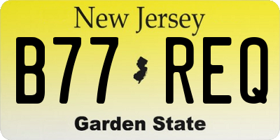 NJ license plate B77REQ