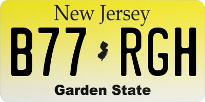 NJ license plate B77RGH