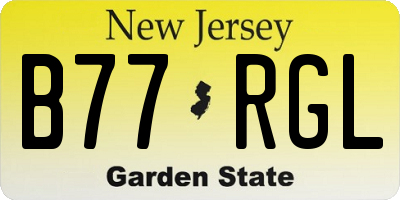 NJ license plate B77RGL