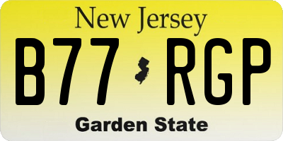 NJ license plate B77RGP