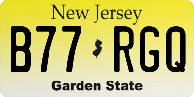 NJ license plate B77RGQ