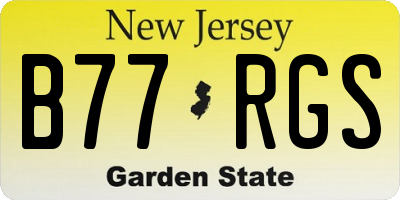 NJ license plate B77RGS