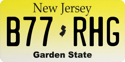 NJ license plate B77RHG