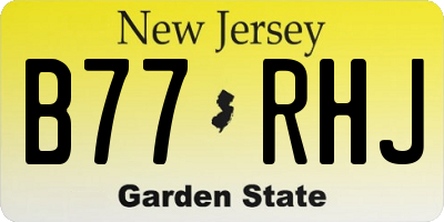 NJ license plate B77RHJ