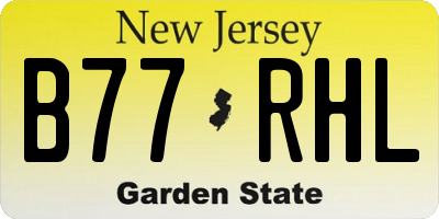 NJ license plate B77RHL