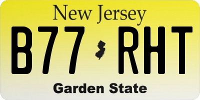 NJ license plate B77RHT