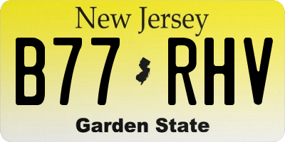 NJ license plate B77RHV
