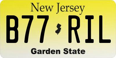 NJ license plate B77RIL