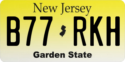 NJ license plate B77RKH
