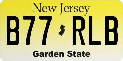 NJ license plate B77RLB