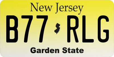 NJ license plate B77RLG