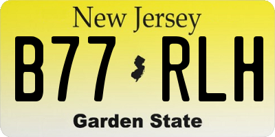 NJ license plate B77RLH