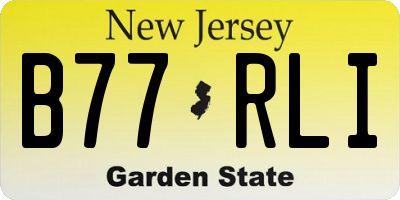 NJ license plate B77RLI