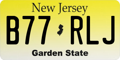 NJ license plate B77RLJ