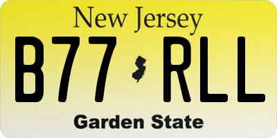 NJ license plate B77RLL