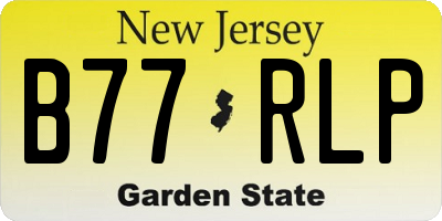 NJ license plate B77RLP
