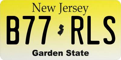NJ license plate B77RLS
