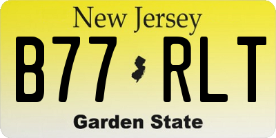 NJ license plate B77RLT