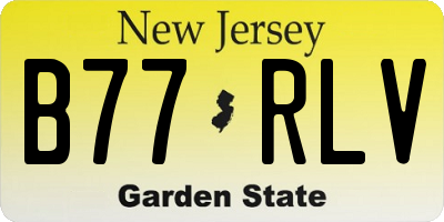 NJ license plate B77RLV