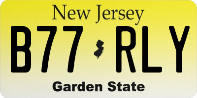 NJ license plate B77RLY