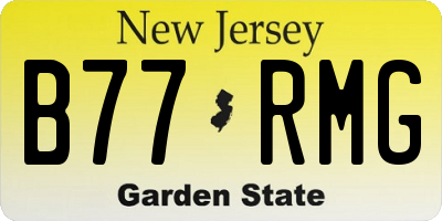 NJ license plate B77RMG