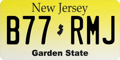 NJ license plate B77RMJ